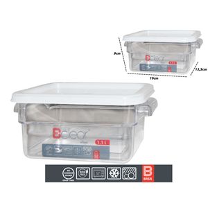 Caja plast.basa clear ref:9264 \ 9050 \ 024390 1.1l