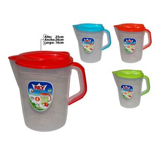 Jarra Rey Plastica, Color Surtido, 25x26x16cm, 4 Lt, JRX029000
