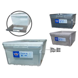 Caja plast.rey luxor ref:cjx048000 15lt