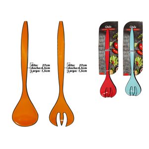 Cuchara Plástica para Ensalada, 2 Piezas, 27cm, l-00491