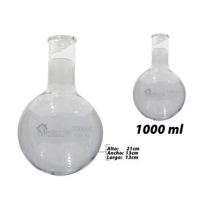 Matraz vidrio pirex c \ largo redon ref:1115 (1000ml)