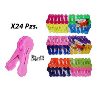 Pinza plast.p \ ropa margarita x24 pz.