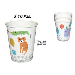 Vaso desechable carton selva x6 pz.ref:hm-sel-v9 9oz.