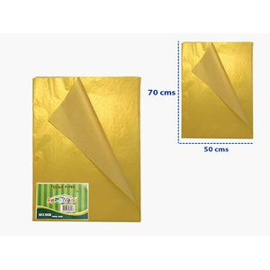 Papel seda x25 pz dorado ref:tp5070 (50x70cm) 20gm