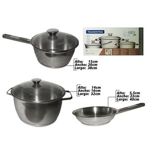 Olla tramontina x3 pz.ref:65660 \ 144 (bateria)