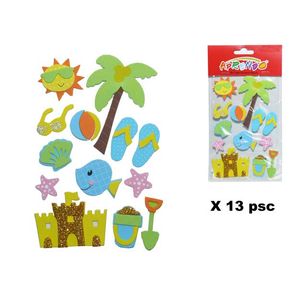 Figura de Fomix Aprendo, Playa, Sticker, 13 Pza, EVA50419