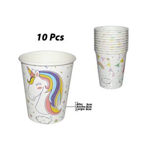 Vaso desechable unicornio x10 pz.ref:ca-uni-v9 9oz.