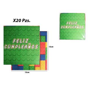 Servilleta desechable lego x20 pz.ref:bm-lego-s