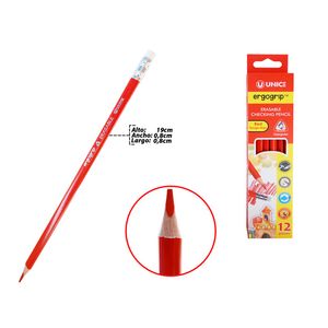 Lapiz unice triang grafito rojo 42510082-12cb x unidad