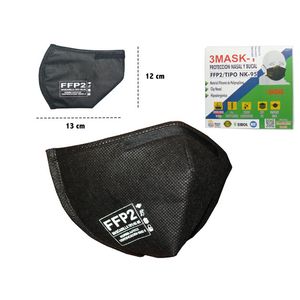 Mascarilla 3 maskt- tipo kn-95 x unidad (negro \ blanco)