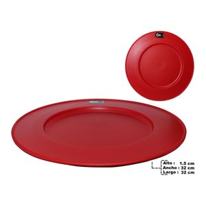 Plato plast.redondo cozy rojo bold 10528 \ 0465