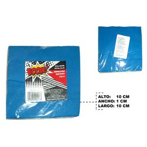 Servilleta desechable azul x20 pz.ref:bm-rblue-s (25x25cm)