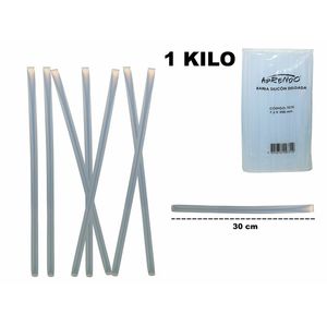 Barra de Silicón Aprendo, Fina, Transparente, 1kg, 30cm, T0730