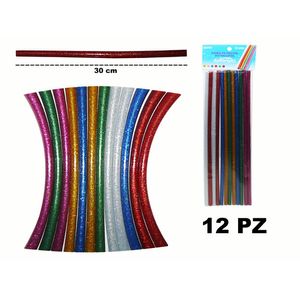 Barra de Silicón Escarchada, 12 Pza, 30cm, G0701