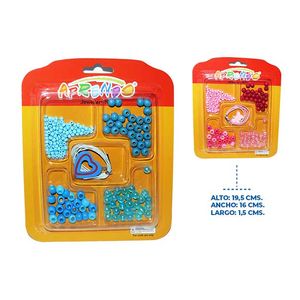 Cuentas Plásticas para pulseras Aprendo, 1.5x16x19.5cm, diy20923-c