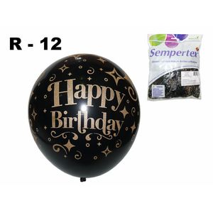 Globo fashion s r-12 negro 080 \ 174778 hb dorado x50pz.