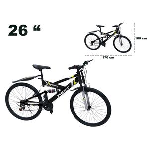 Bicicleta mtb west negra ref:ys728 \ 26 pulg. 21 velocidades