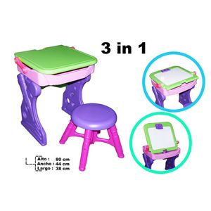 Escritorio Pupitre Nina 3 en 1, con Silla, 38x44x80cm, pf4020-2