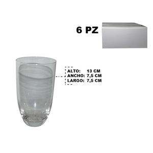 Vaso vidrio x6 pz.ref:dt031 360ml