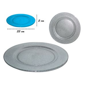 Plato base acrilico redondo silver ref:51