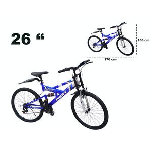 Bicicleta mtb west azul ref:ys7463 \ 26 pulg. 21 velocidades