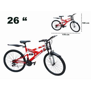 Bicicleta mtb west roja ref:ys706 \ 26 pulg. 21 velocidades