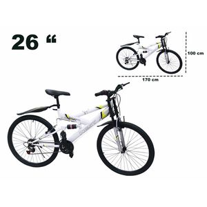 Bicicleta mtb west blanca ref:ys721-1 \ 26 pulg. 21 velocidades