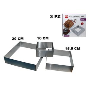 Molde Acero Para torta 3 piezas AFY1811-3B