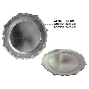 Plato base Decorativo Plateado L-431SL