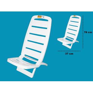 Silla Playera Tramontina Guarujá, Blanca, 78x37cm, 92051 \ 010
