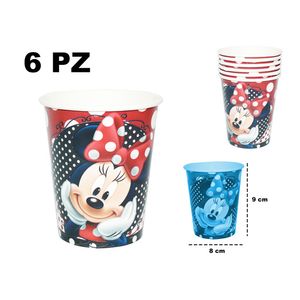 Vaso desechable carton minnie x6 pz.dpg-mi-v001 9oz.