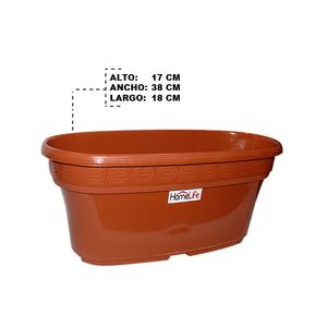 Macetero plast.ovalado ref:0297 \ window-3 (38x18x17cm)