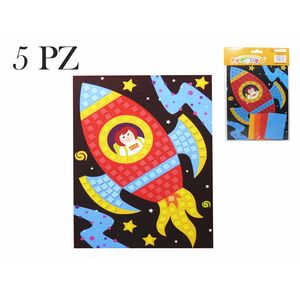 Figura de Fomix Aprendo, Mosaico Aeronave, 5 Pza, EVA51078-C