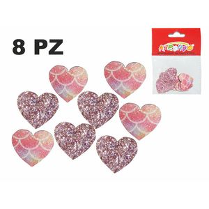 Figura de Madera Aprendo, Corazón, Sticker, 8 Pza, DIYXM0032-C