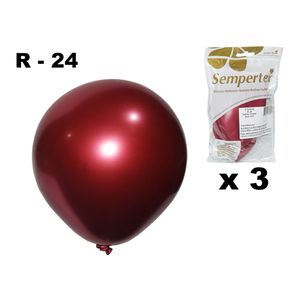 Globo reflex cristal r-24 rojo 915 \ 178134 x3 pz.