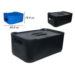 Caja plast.grande ref:10797 \ 0008 negro (30.5x18.5x12.4cm)