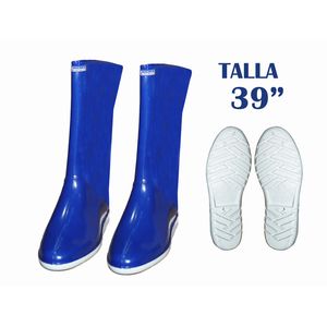Bota pvc azul feminela 39
