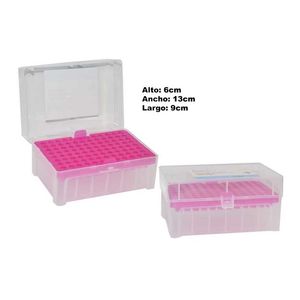 Caja plast.p \ punta pipeta rosado stp02-b14