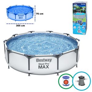 Piscina de Tubo Redonda Bestway, Filtro, 305x76cm, 56407 \ 56408