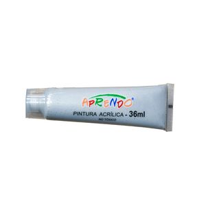 Pintura acrilica metalizado aprendo silver m02 36ml