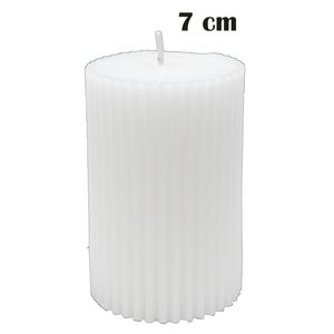 Vela Decorativa, Circular, Blanca , 5x7cm, SAN1037 \ ST575