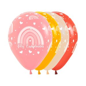 Globo fashion s r-12 surtido 010 \ 385044 fc arcoiris x12 pz.