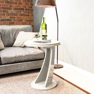Mesa Lateral Madera Batrol, Blanco, 64x50x50cm, mdm50065