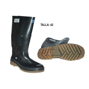 Bota pvc negra ref:macha alta sin forro eti178 (42)