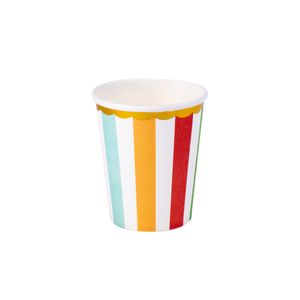 Vaso desechable carton colores x10 pz.ref:2007c 9oz.