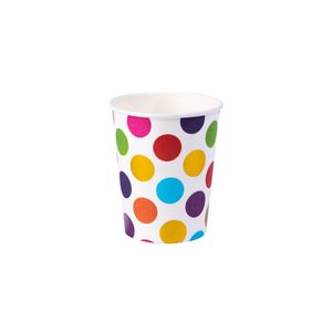 Vaso desechable carton puntos col.x10 pz.ref:2006c 9oz.