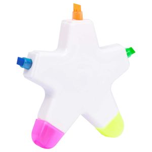 Resaltador Modelo Estrella, 5 Colores Surtidos, 11x11cm, san2887