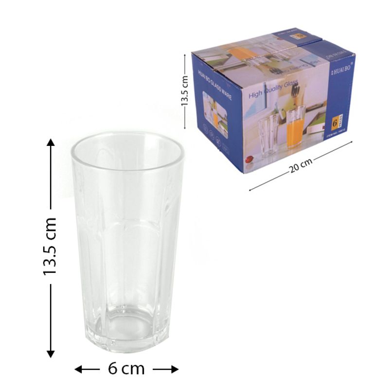 Vasos De Vidrio X4 300 Ml