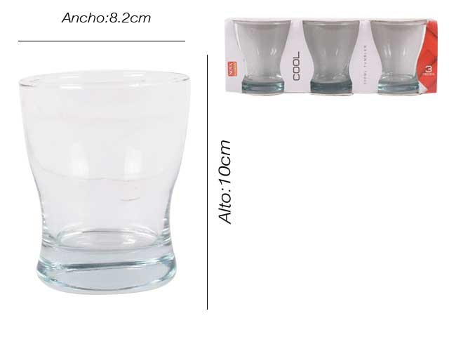 Vasos De Vidrio X4 300 Ml