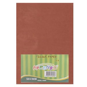 Papel Seda Aprendo, Café, 25 Piezas, 50x70cm, tp5070